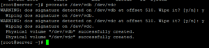 pvcreate initialization
