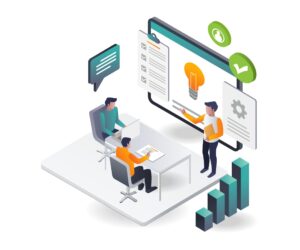 Web hosting concept illustration