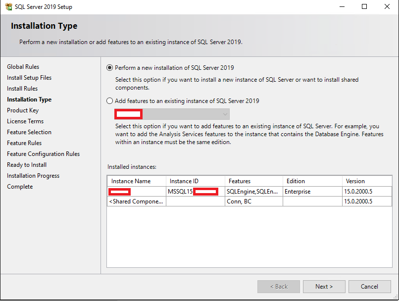 SQL Server installation center on Windows VPS