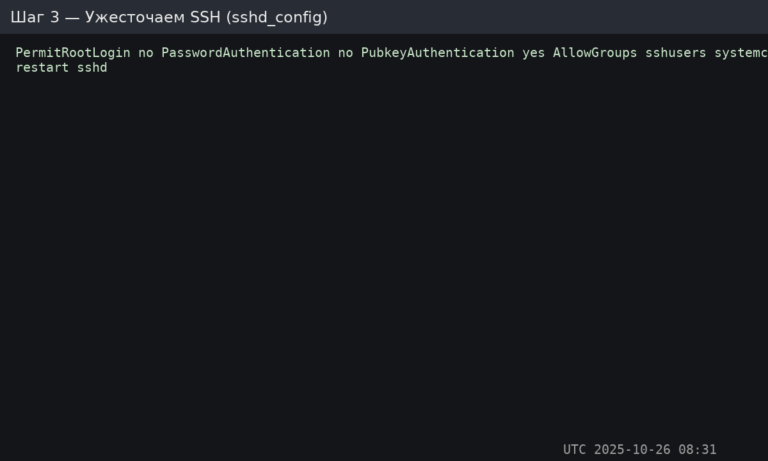Hardening SSH settings on Linux VPS